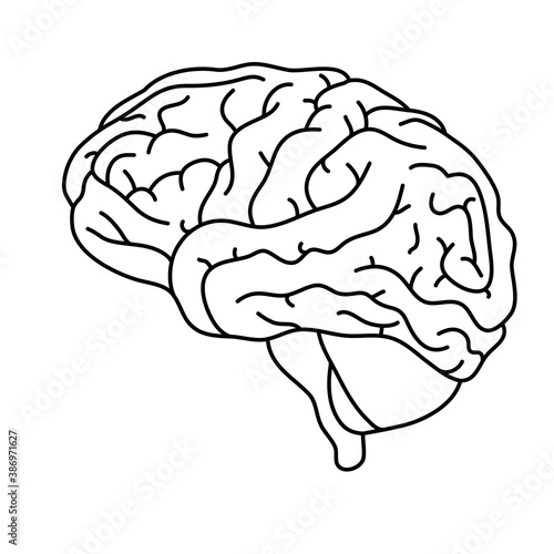 brain human mental health care icon