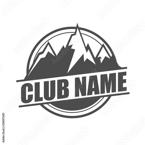 Vector logo, badge, symbol, icon template design with Adventure Theme

