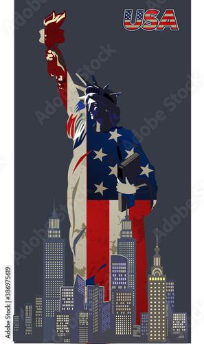 Fotografie, Tablou Statue of Liberty. New York and American symbol