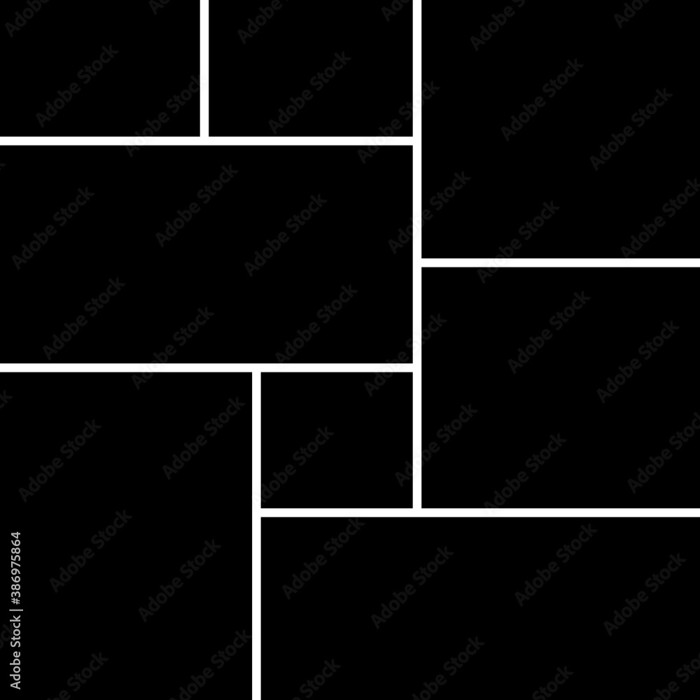 Collage for photos or images. Vector template empty frames. Creative mockup.