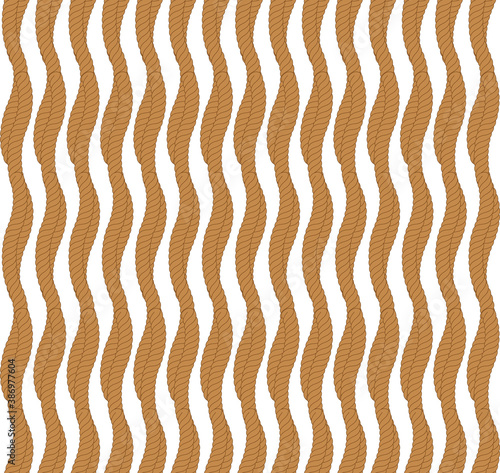 Vector seamless pattern with rope Symmetrical background Graphic illustration.