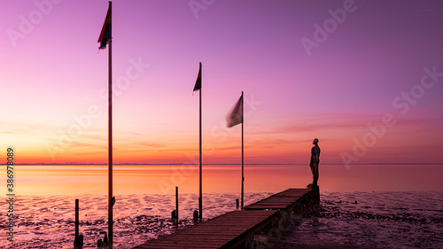 sunset over the sea