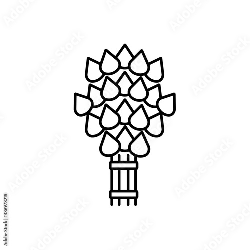 sauna whisk icon element of bathhouse icon for mobile concept and web apps. Thin line sauna whisk icon can be used for web and mobile. Premium icon on white background