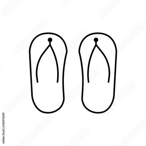 slipper icon element of bathhouse icon for mobile concept and web apps. Thin line slipper icon can be used for web and mobile. Premium icon on white background