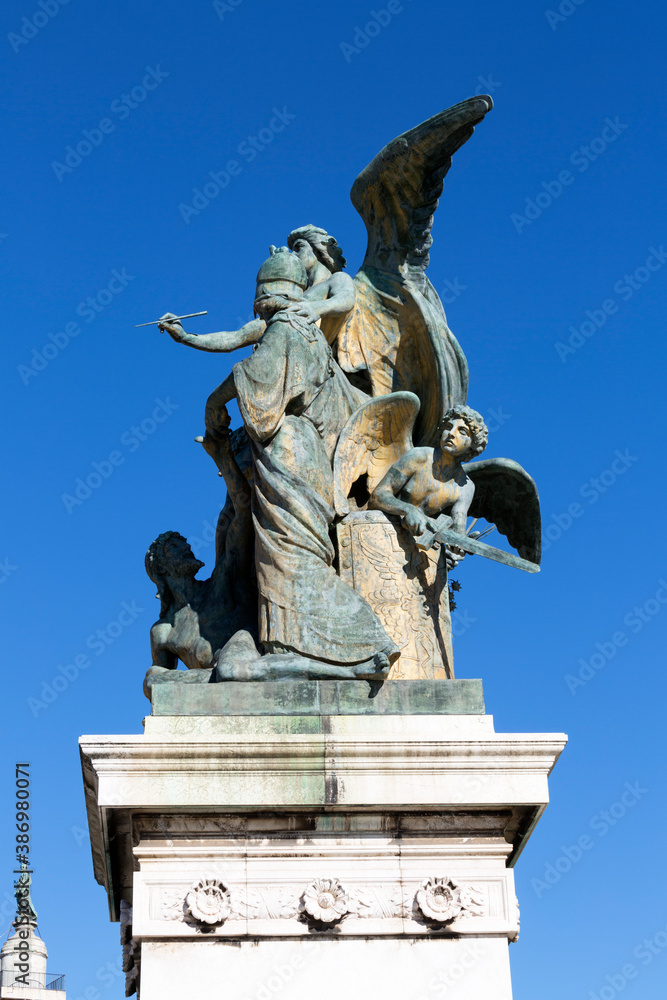 Sculpture allegory of Thought by Giulio Monteverde, Victor Emmanuel II Monument, Rome, Italy