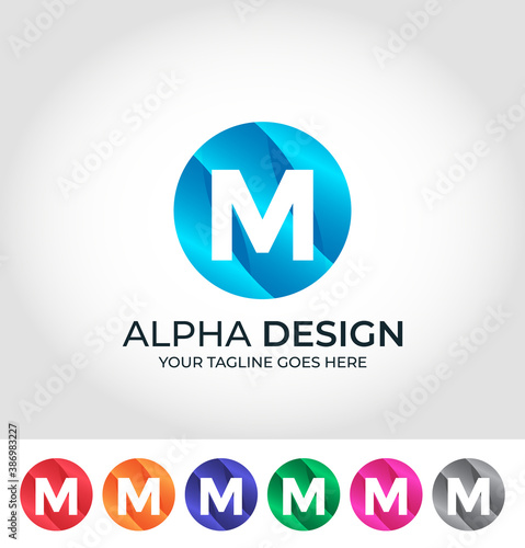 Free Download M Alphabet Creative Logo Design Concept - GFXLoad