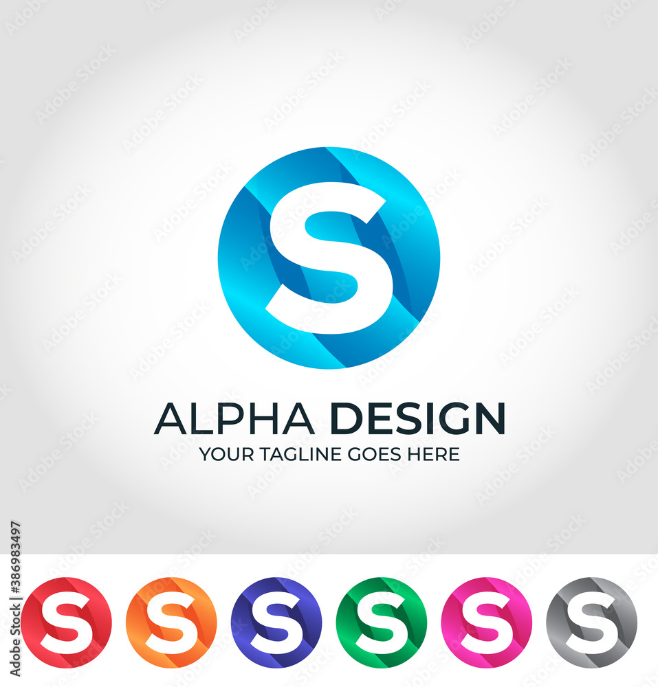 Fototapeta premium S Alphabet Creative Logo Design Concept