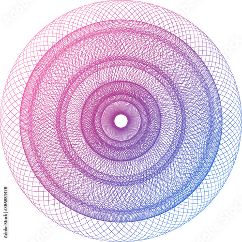 Vector Guilloche elements for certificate or diploma and currency design