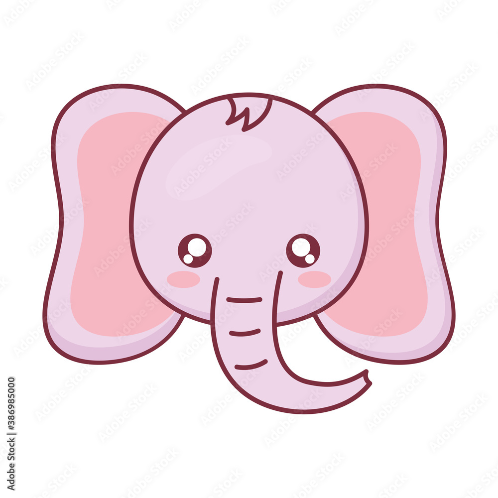 Kawaii elephant animal cartoon vector design Kawaii elephant animal cartoon vector design