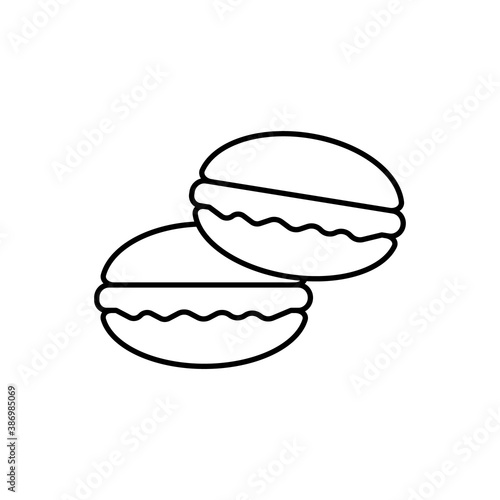 macaroons icon element of bakery icon for mobile concept and web apps. Thin line macaroons icon can be used for web and mobile. Premium icon on white background