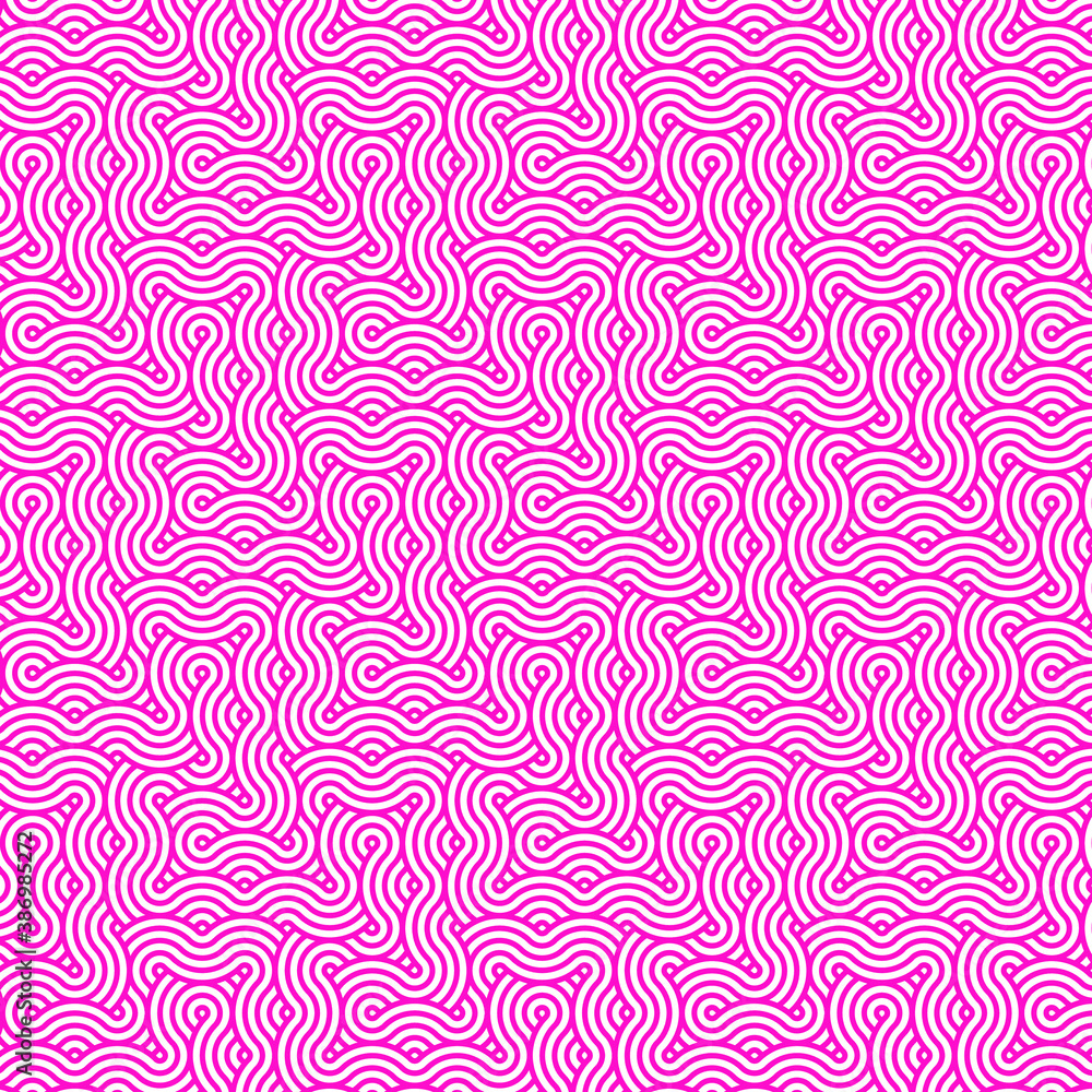 seamless Overlapping circle pattern with pink and white stripes seamless Overlapping circle pattern with pink and white stripes