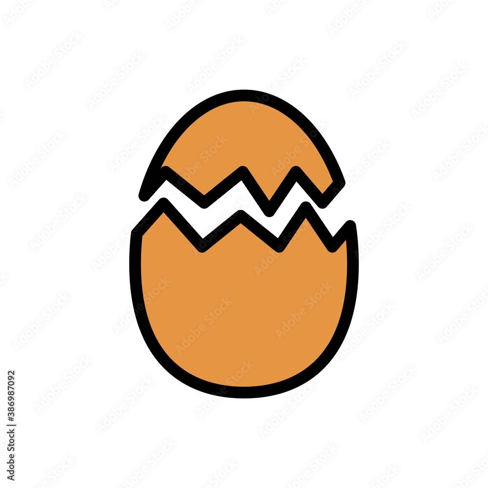 Obraz premium Egg Icon Color Design Vector Template Illustration