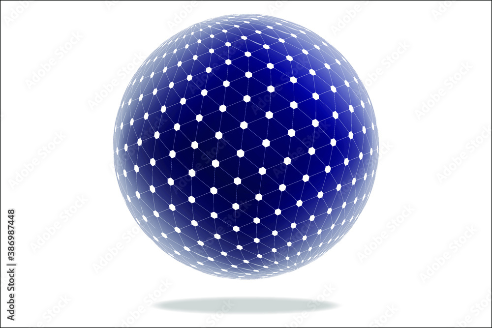 Abstract round colorful shape of tesseract Abstract round colorful shape of tesseract
