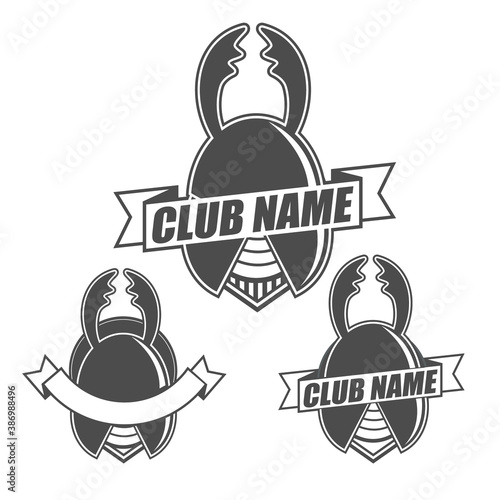 Vector logo, badge, symbol, icon template design with Beetle Theme
