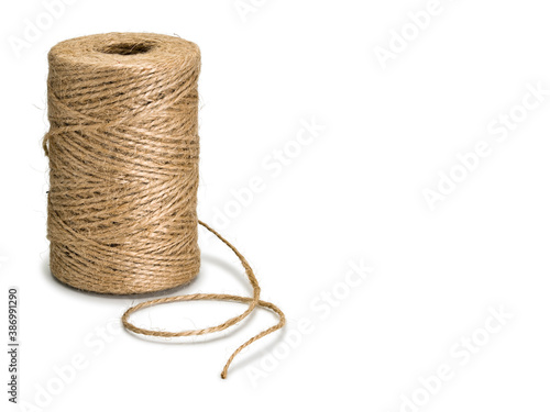 Close-up of hank of jute twine