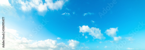 White small clouds and blue sky in Florida