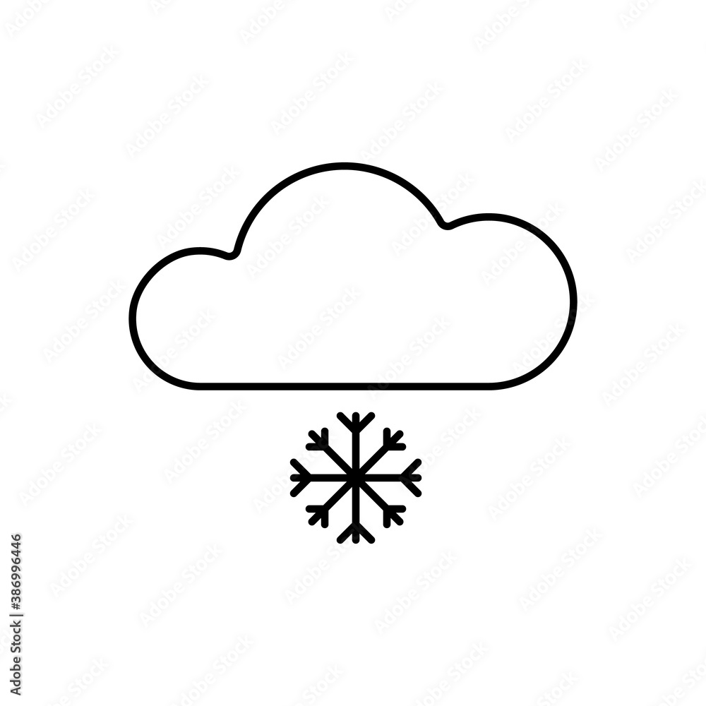 snowfall icon element of weather icon for mobile concept and web apps. Thin line snowfall icon can be used for web and mobile. Premium icon on white background snowfall icon element of weather icon for mobile concept and web apps. Thin line snowfall icon can be used for web and mobile. Premium icon on white background