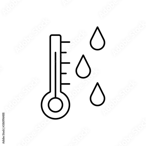 humidity icon element of weather icon for mobile concept and web apps. Thin line humidity icon can be used for web and mobile. Premium icon on white background