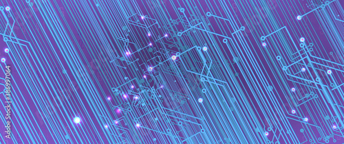 Abstract circuit board futuristic technology processing background