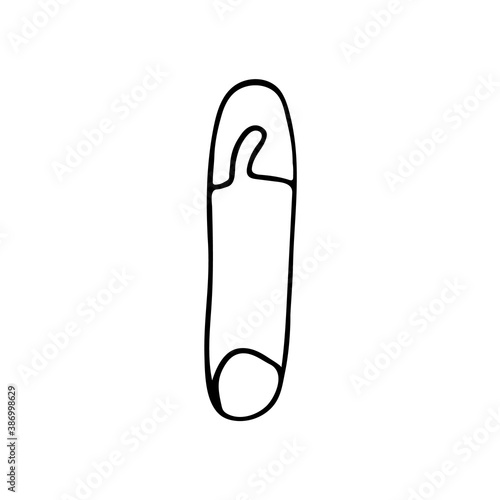 Doodle cloth pin illustration in vector. Hand drawn cloth pin illustration in vector. Cloth pin doodle icon