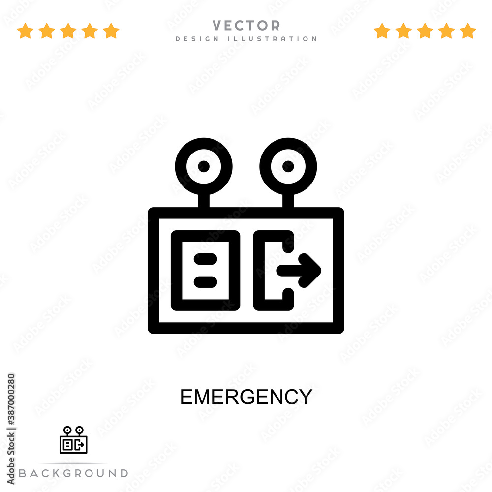 Emergency icon. Simple element from digital disruption collection. Line