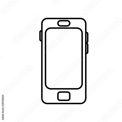 smartphone device tech line style icon