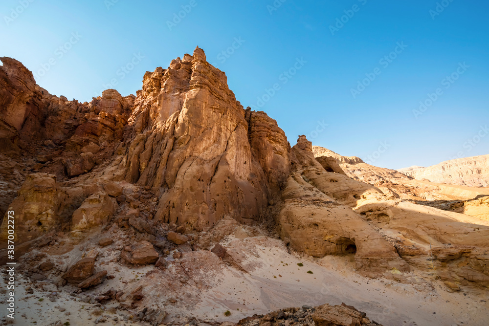 Scenic mountain view in Timna National Park, Arava Valley. Israel. 