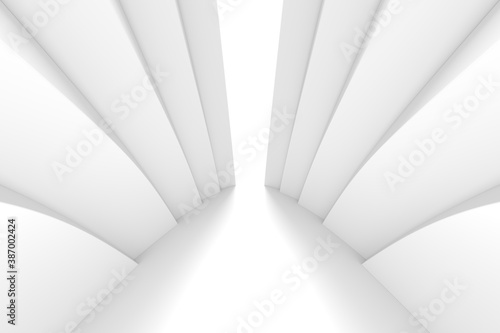 Modern Technology Wallpaper. White Futuristic Texture. Simple 3d Illustration