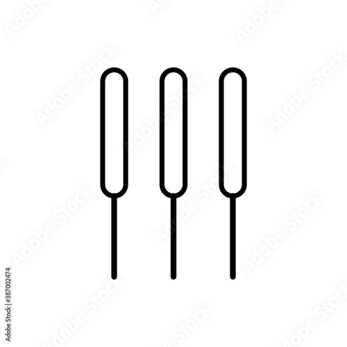 acupuncture needles line style icon