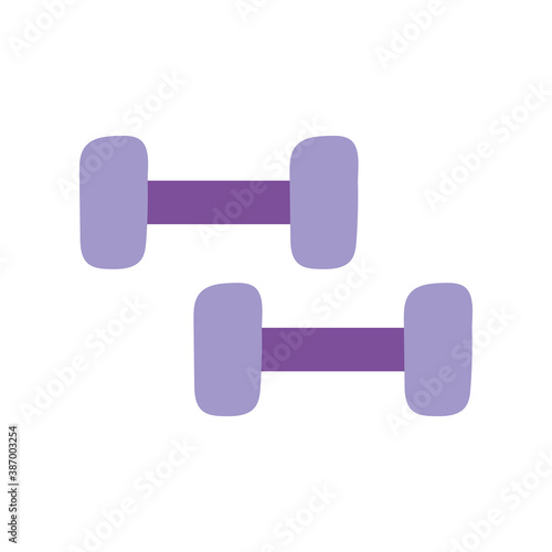 dumbbells gym accessories isolated icon