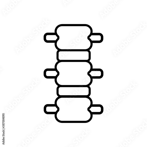 spinal vertebrae line style icon