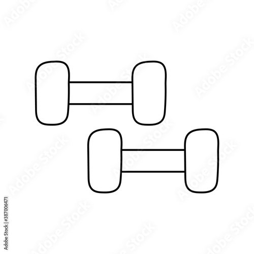 dumbbells gym accessories isolated icon