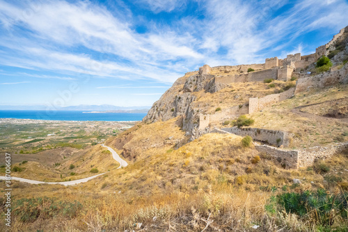 The venetian castle of Akrokorinthos in northern Peloponnese  photo
