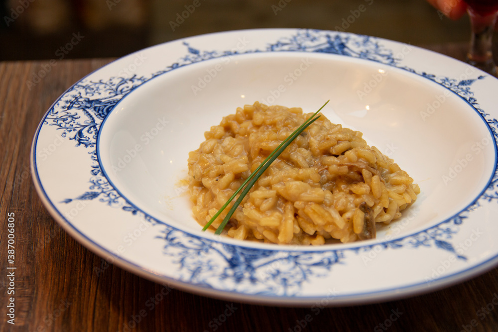 Risotto of funghi porcini - Traditional recipe from Italy Risotto of funghi porcini - Traditional recipe from Italy