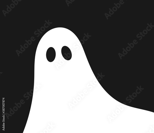 Spooky white ghost background.