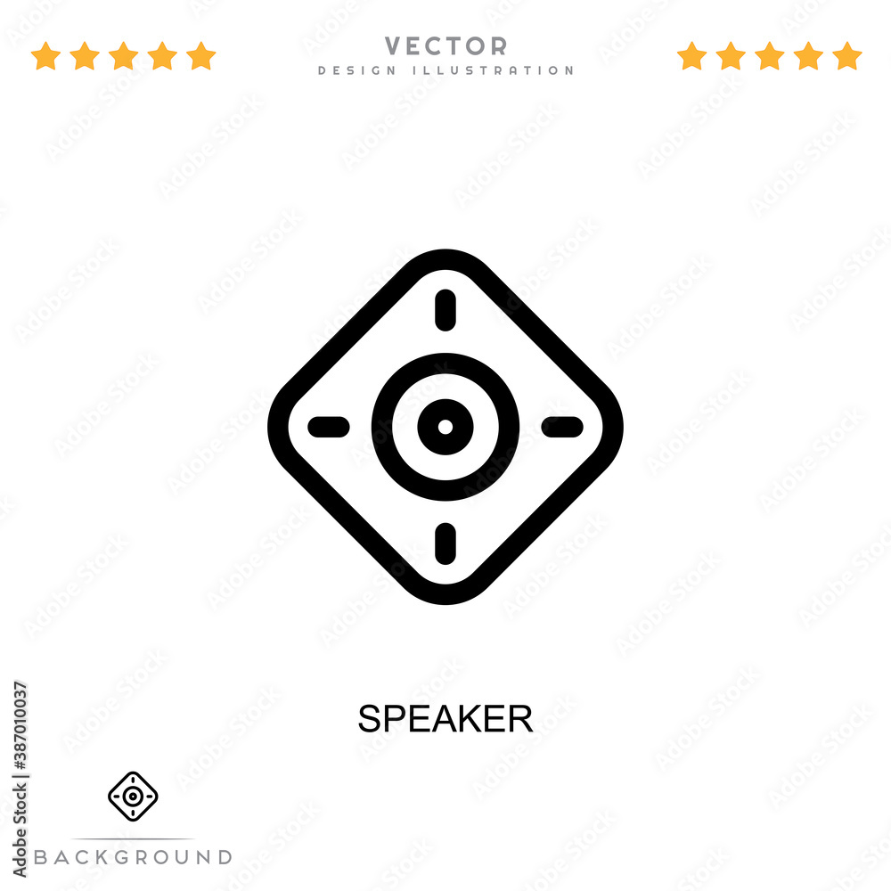 Speaker icon. Simple element from digital disruption collection. Line ...