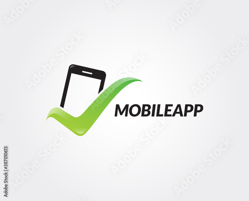 minimal mobile repair logo template - vector illustration