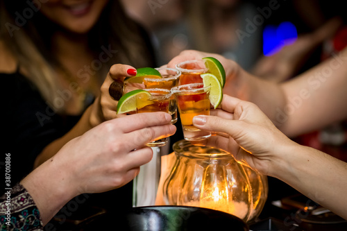 Canvas Print toast with tequila
