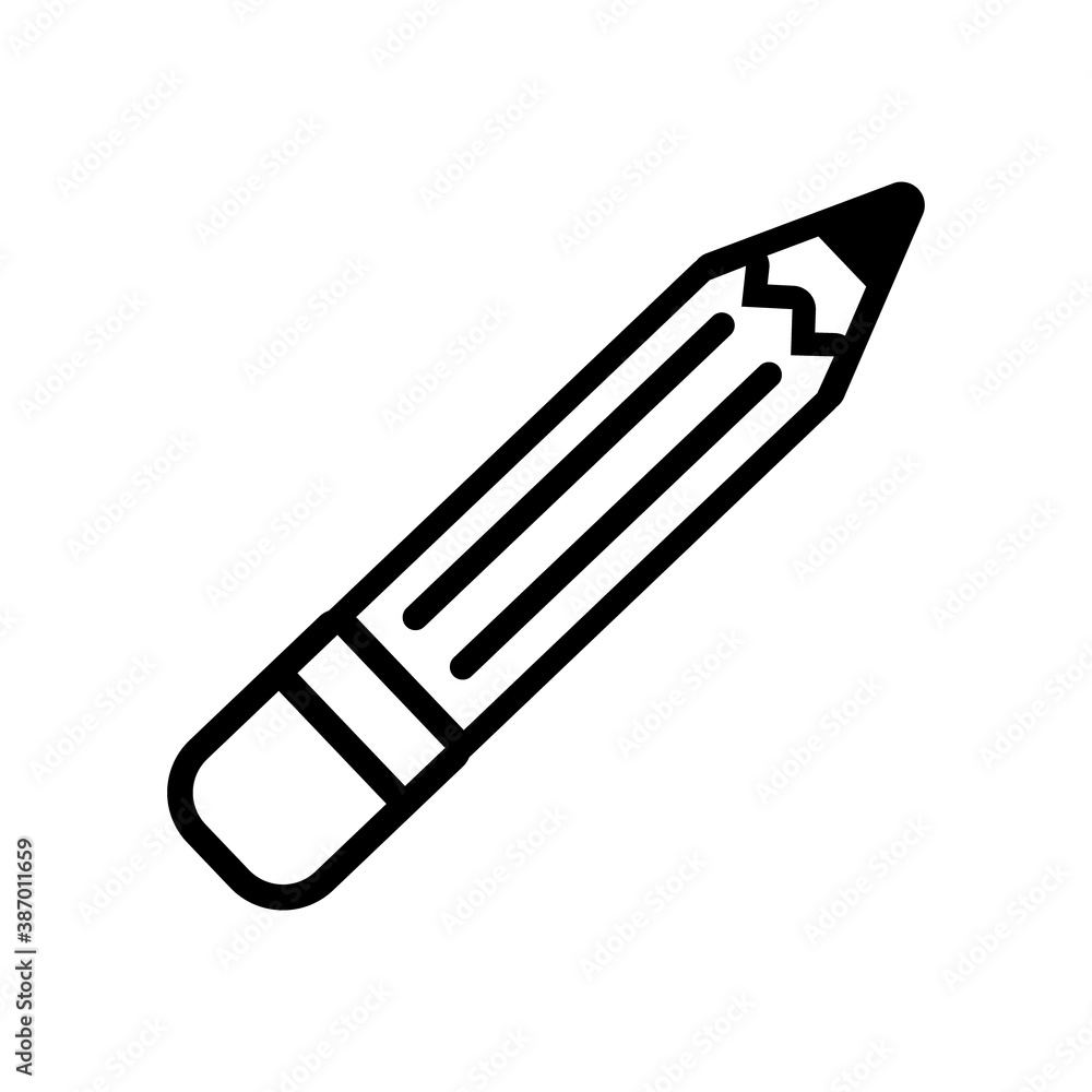Fototapeta premium pencil pop art line style icon