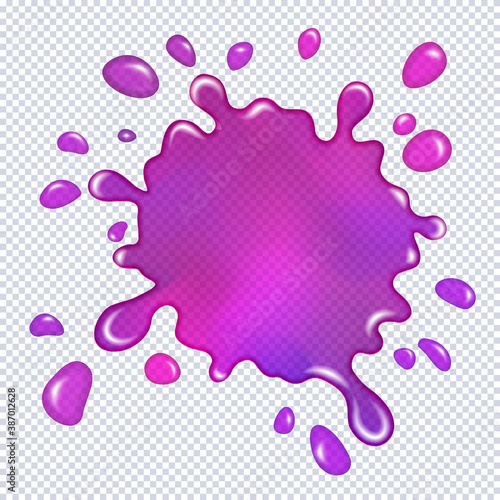 Flowing purple sticky liquid