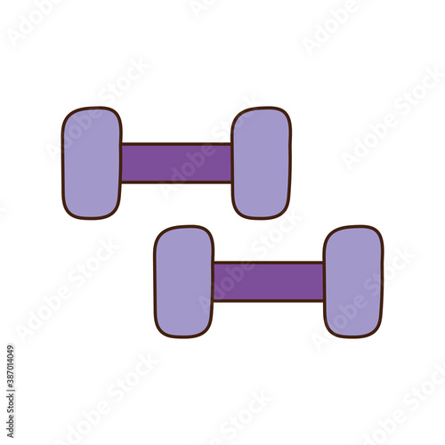 dumbbells gym accessories isolated icon