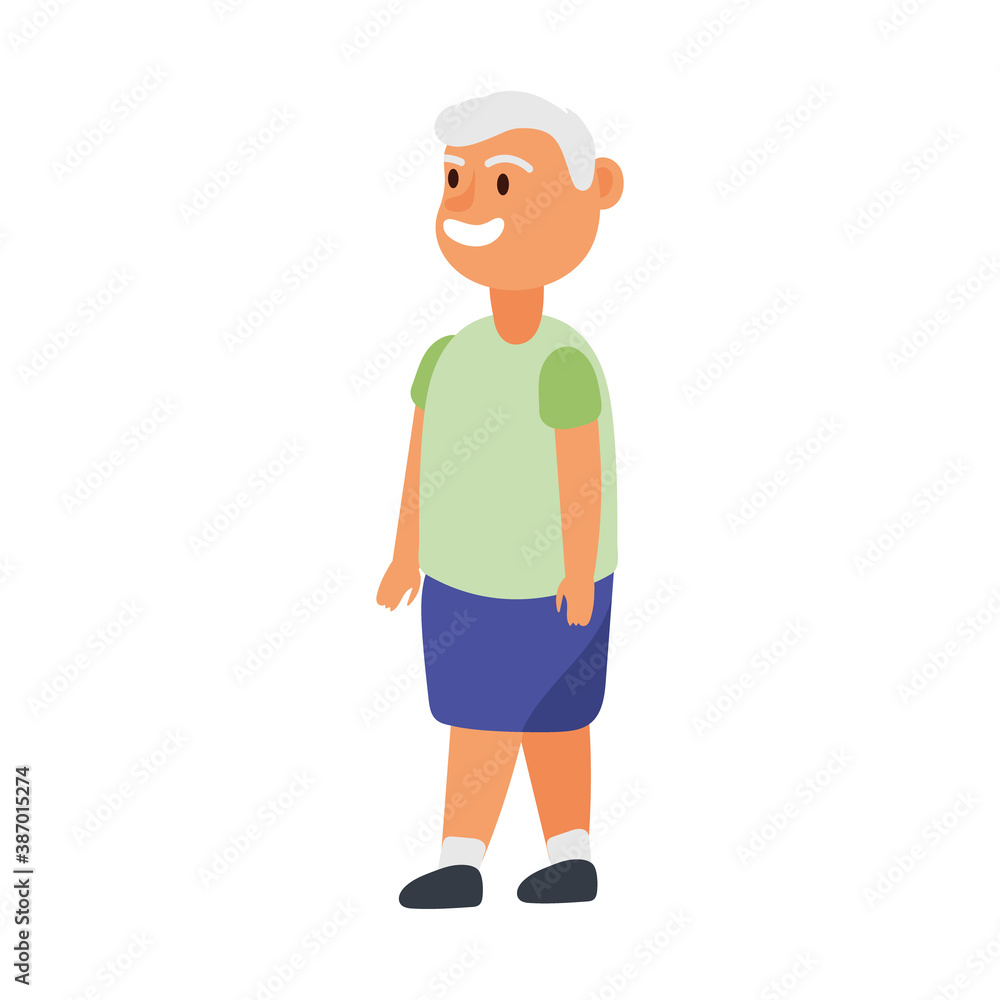 old man standing avatar character