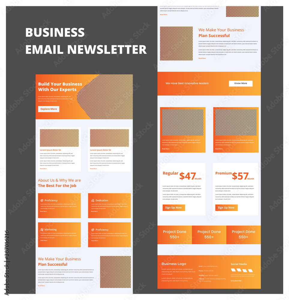 Multipurpose Business B2B E-newsletter Mailchimp email marketing template