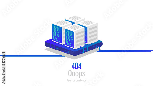 404 page not found error landing page design for website and app