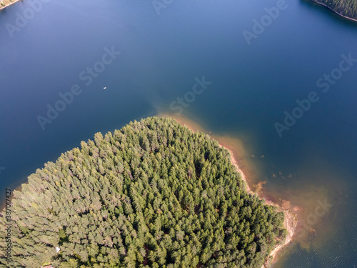 Fototapeta Naklejka Na Ścianę i Meble -  Aerial view of Golyam Beglik Reservoir, Bulgaria
