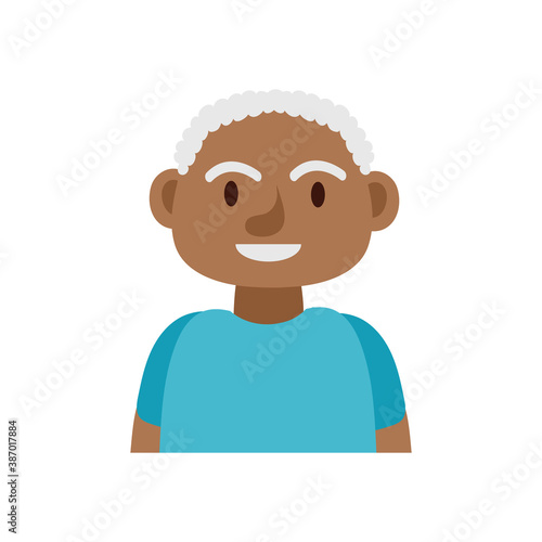 old afro man person avatar character