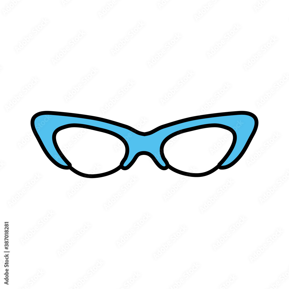 Fototapeta premium eyeglasses pop art style icon