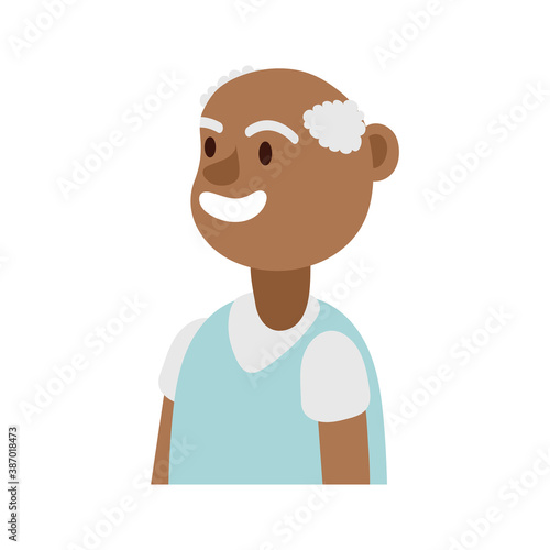 old afro man person avatar character