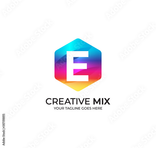 Free Download E Alphabet Modern Logo Design Concept - GFXLoad