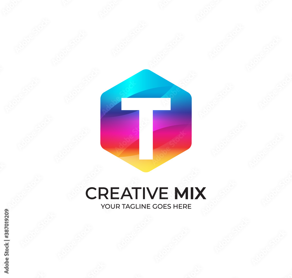 T Alphabet Modern Logo Design Concept T Alphabet Modern Logo Design Concept